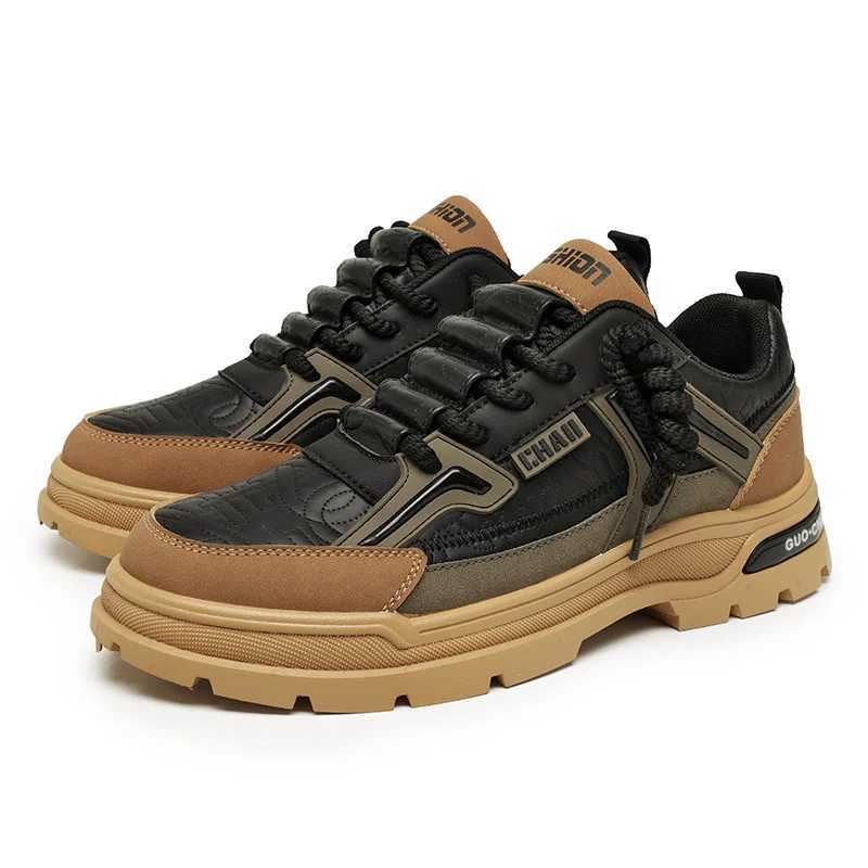 Autumn and Winter New Mens Shoes Niche Design Leather Shoes Low Cut Casual Sports Shoes Mens Board Shoes Outdoor Work Shoes Z250930
