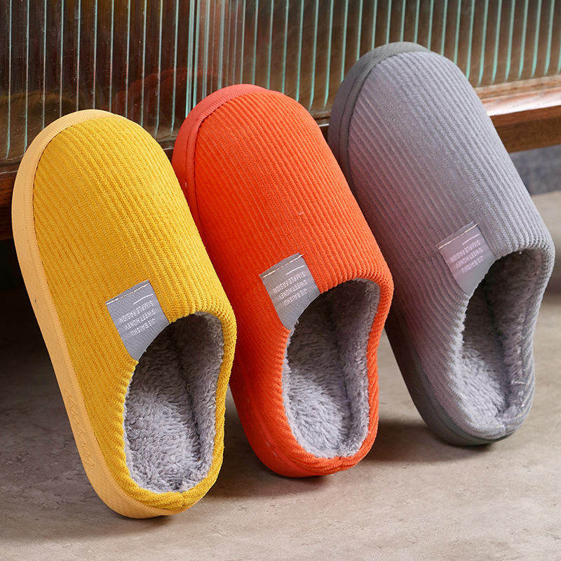 Autumn Indoor Home Couple Warm Shoes Maternity Non-Slip Fleece-Lined Men's Cotton Slippers Women's ddmymarket