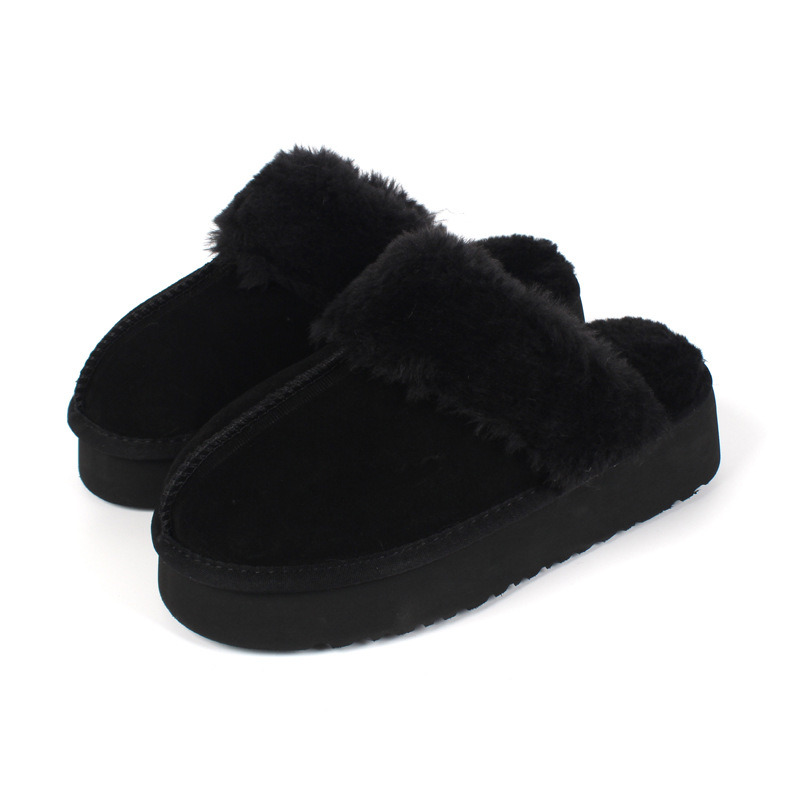 Bebealy Warm Womens Slipper Winter Memory Foam Fluffy Quality Slip-on House Suede Fur Lined Anti-Skid Slippers ddmythur
