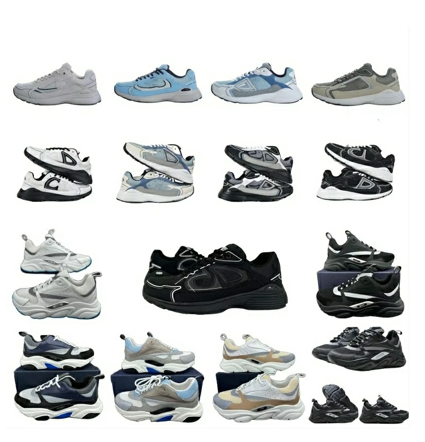 designer shoe diorb30 Lightweight Thick-Soled Height-Increasing Dad Shoes Color Sneakers Casual Men's diorb22 Shoes Women's Shoes Breathable Lace-Up Flat 888666