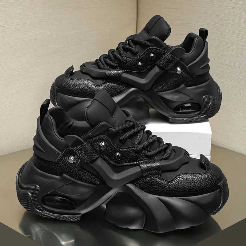Men Chunky Sneakers Platform Shoes Outdoor Comfortable Sports Shoes for Men Lace Up Tennis Shoe New Height Increasing Male Shoes Z250930