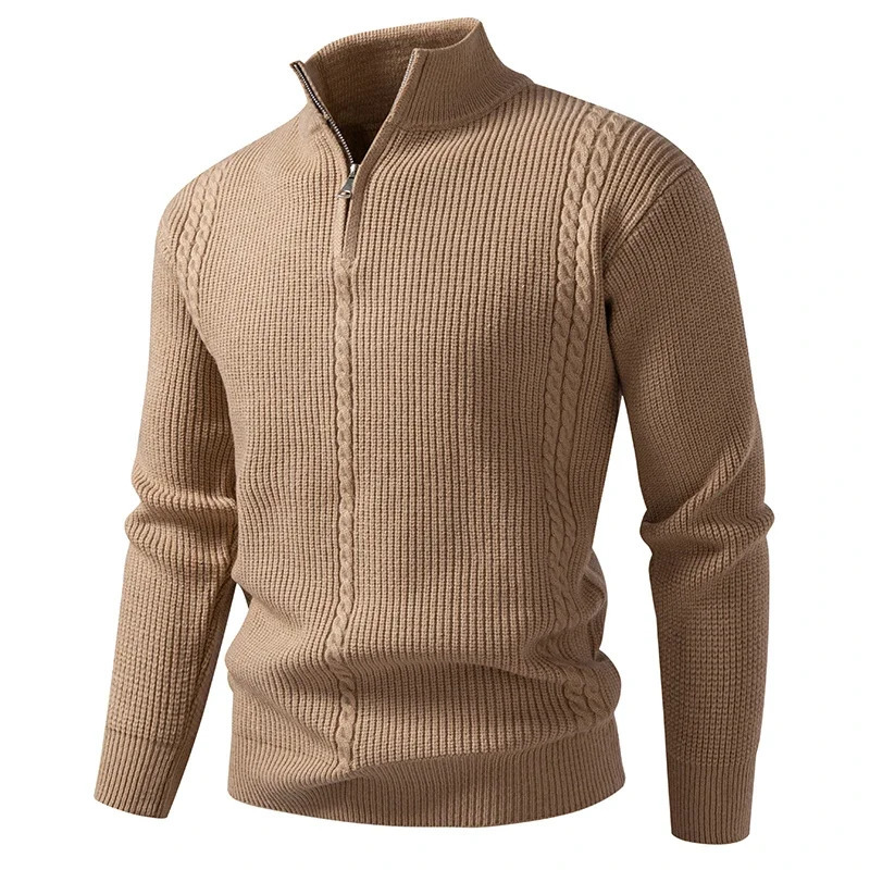 2025 Mens Thick Warm Fashion Long Sleeved Casual Pullover Knitted Sweater Men 250929