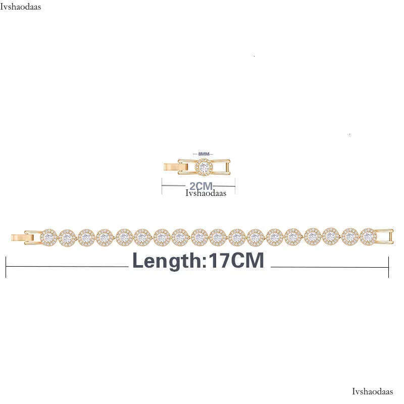 bracelet for women plated sier gold tennis necklace Austria crystal dia bracelets designer jewelry woman Christmas gift With Box