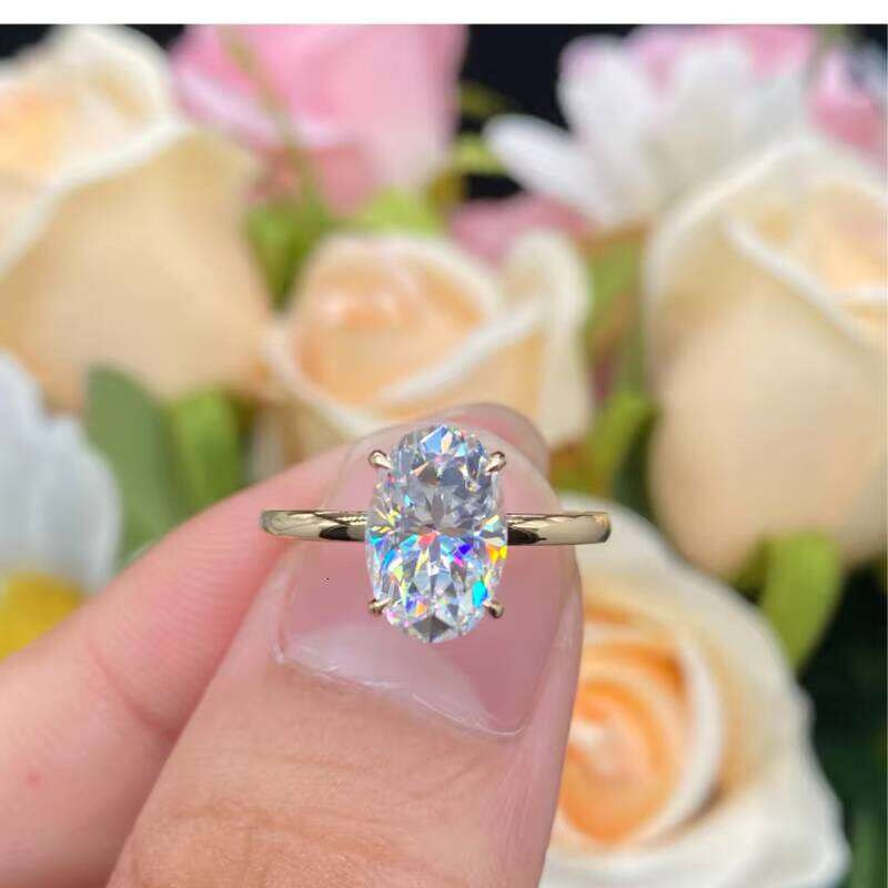 Telula 14k Gold D Color VVS Excellent 1CT 2CT Lab-Grown Engagement IGI Certified Women's Synthetic Ring