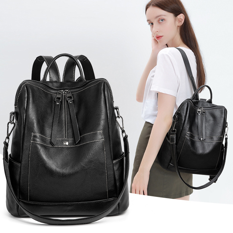 Designer Bag Cowhide Backpack For Women Luxury Bag 2025 New Fashion High-end Dual-use Backpack Casual Versatile Large Capacity Genuine Leather School 