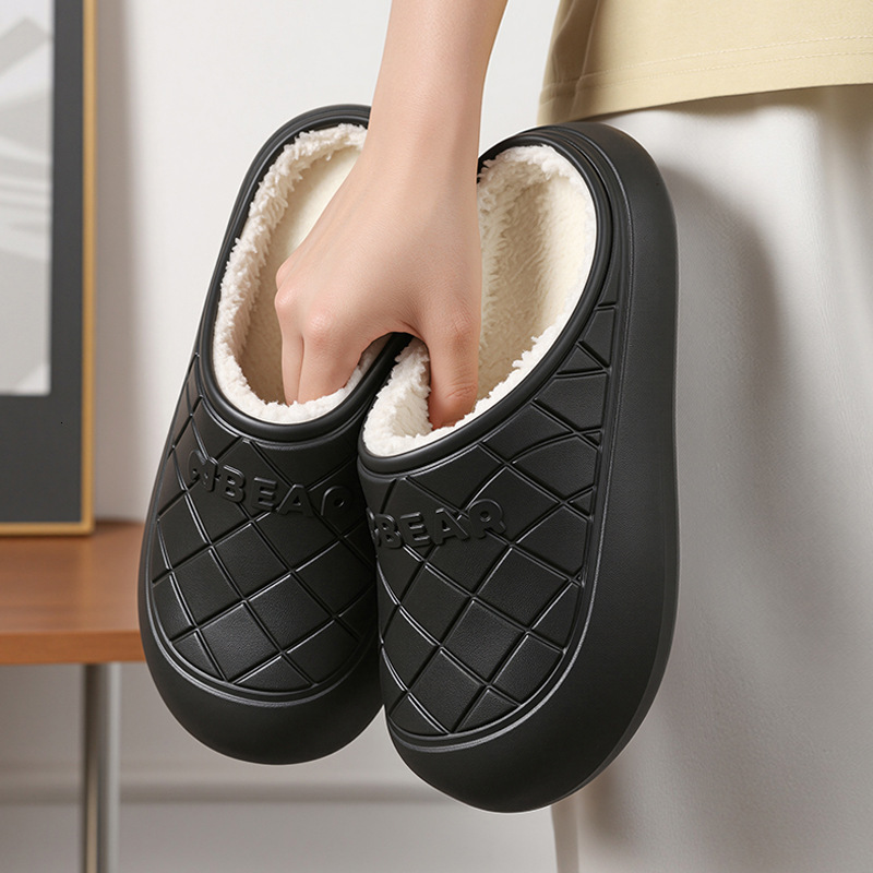 New Cotton Women, Fleece-Lined, Indoor, Soft and Warm, Cute Couple Style, Home Winter Slippers for Men ddmymarket