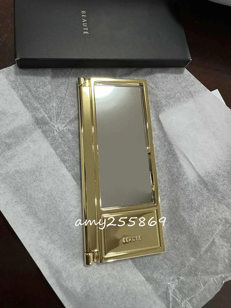 Party gift portable makeup mirrors metal hollow folding mirror magnetic small mirror fashion collection y beauty gifts