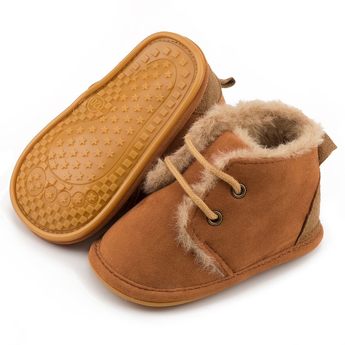 Winter Baby Snow Booties Fluff Warm Infant Boy Girl Toddler Boots Kidszworld Rubber Sole Non-slip Soft Newborn First Walkers Crib Shoes 0-18 Months K0