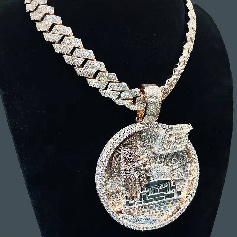 Lifeng Jewelry Advanced Customize Iced Out Diamond Moissanite Pendant Solid 925 Silver Men Hiphop Pendant