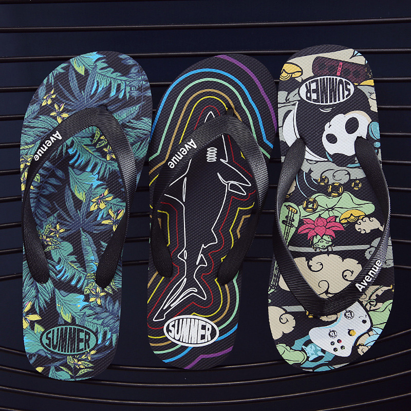 Summer Slippers Korean Style Trendy Non-Slip Flip-Flops 2025 New Fashion Outdoor Personality Men's Beach Shoes ddmymarket
