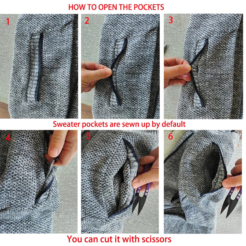Mens Patchwork Knit Cardigan Sweater Men Casual Fleece Full Zip Regular Fit Solid Color Plus Size 3XL 5 Colors 250929