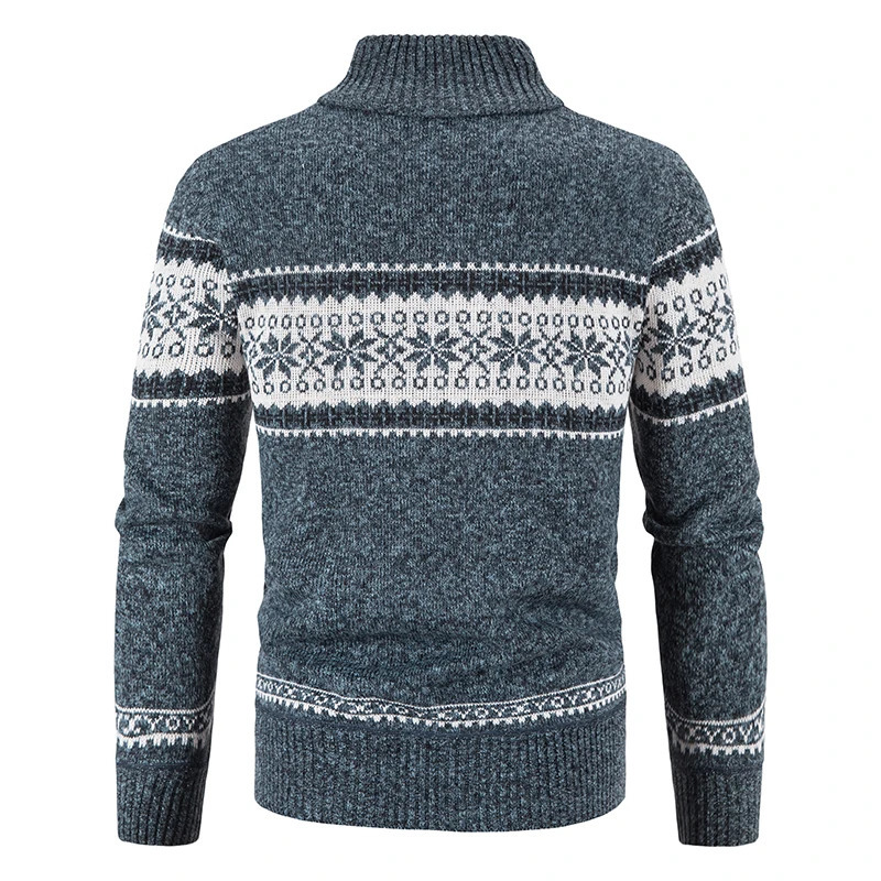 Winter Mens Fleece Cardigan Christmas Knit Sweater Coat Business Casual Jacket High Quality Male Wool Cashmere Clothing 250929