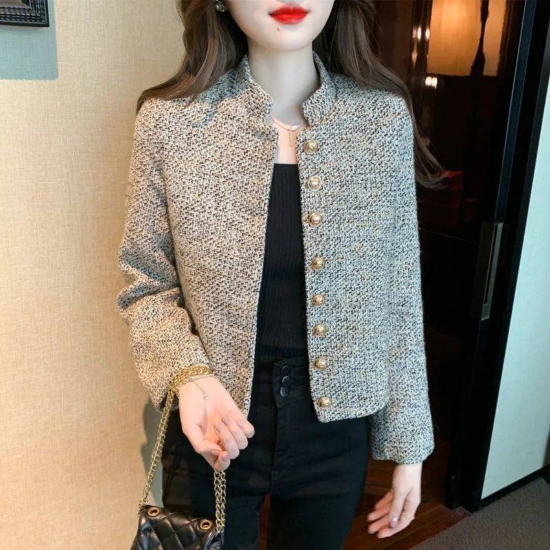 2025 Women's Short Top Coarse Wool Winter Hot Sale Unique design Super Beautiful Petite Aging Designer Jacket Autumn/Winter New Luxury Jacket
