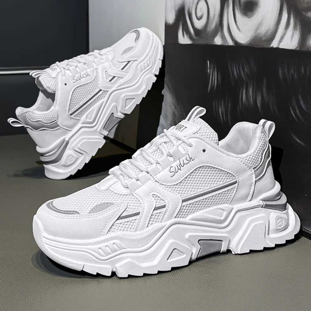 Trendy Thick Platform Dad Shoes Low Top Air Mesh Lightweight Men Casual Sneakers New Arrival Fashion Trends Anti Slip Leisure Z250930