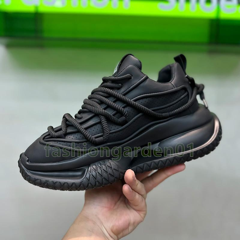 designer shoes platform sneakers pure black white breathable non-slip thick-soled mens shoes comfort versatile trainers size 39-44
