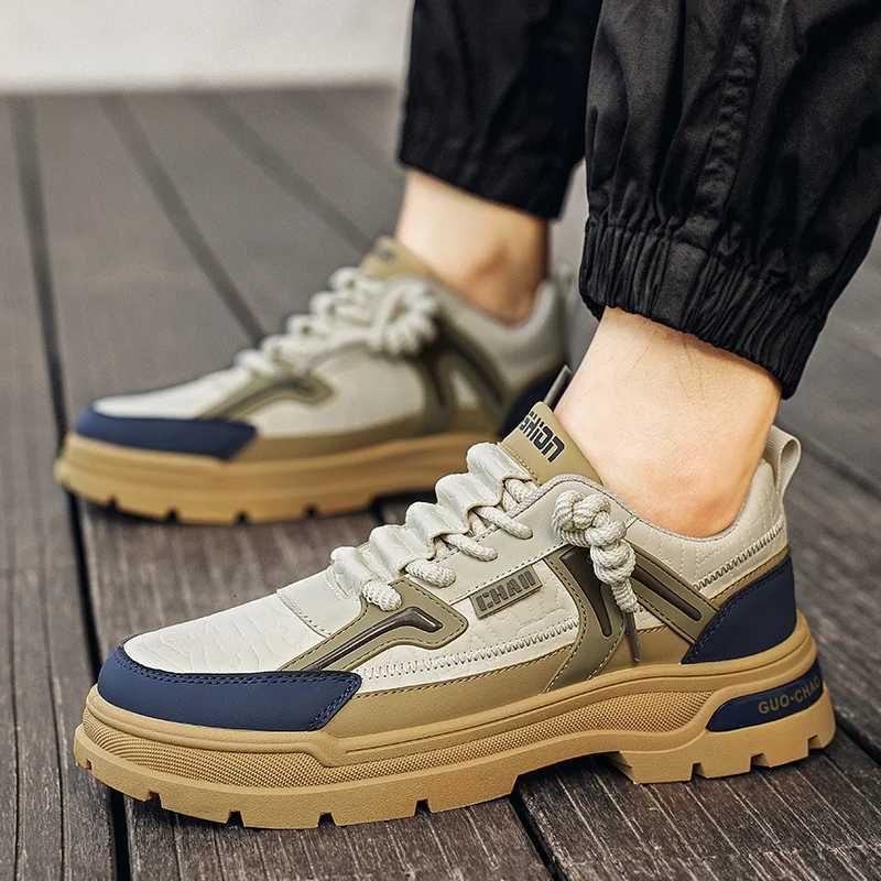 Autumn and Winter New Mens Shoes Niche Design Leather Shoes Low Cut Casual Sports Shoes Mens Board Shoes Outdoor Work Shoes Z250930