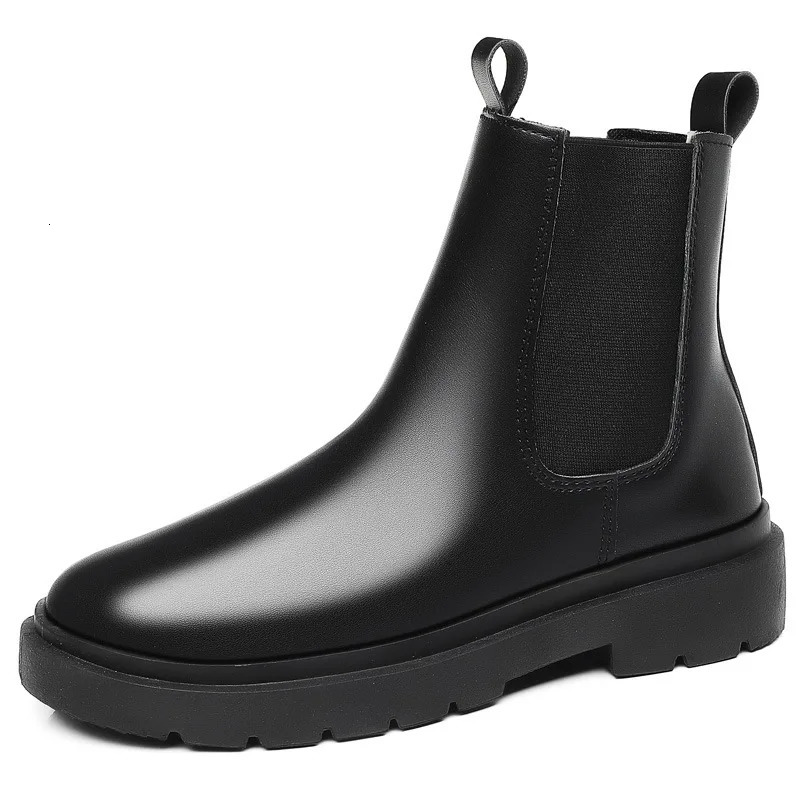 Mens Autumn Chelsea Boots Outdoor high top fashion shoes British style versatile mid top boot Casual comfortable male shoe 250930