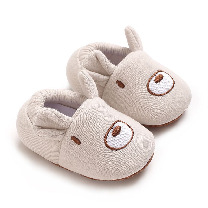 Infant Cartoon Animals Pattern Newborn Socks Shoes Kidszworld Little Toddler Non-slip Crib First Walkers Winter Baby Soft Warm Shoes 0-18 Months K0461