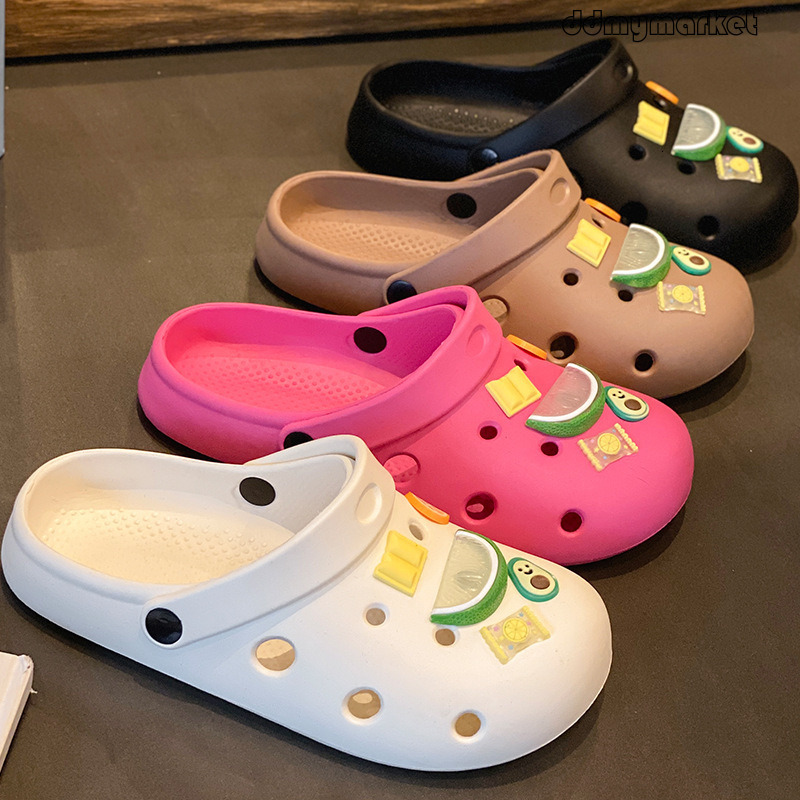 2025 New Style Clogs Summer Closed-Toe Sandals Half Slippers Women's Trendy Outdoor Soft Sole Beach Shoes ddmymarket