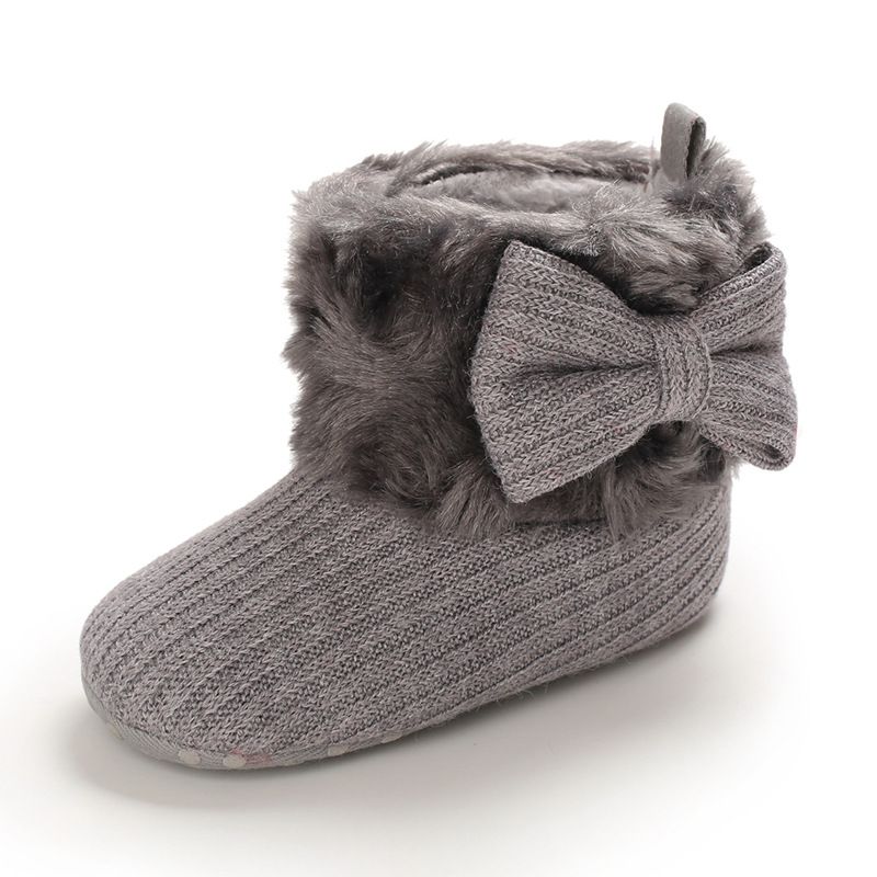 Winter Baby Boots Infant Toddler Warm Fashion Warm Plush Shoes Kidszworld With Fuzzy Balls First Walkers Kid Shoes 0-18M Months K0469