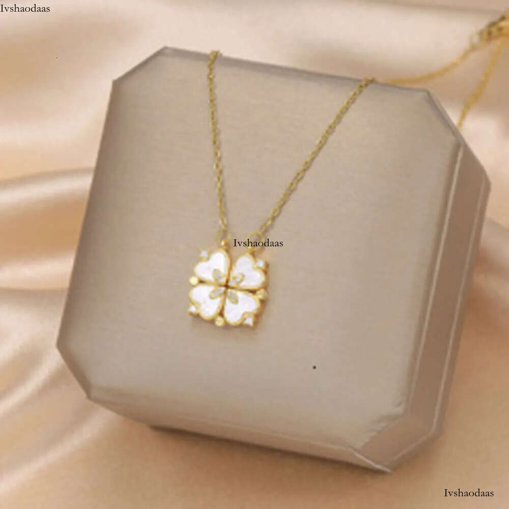 stainless steel clover necklace gold dia butterfly fashion star moon pendant women's clavicle chain jewelry