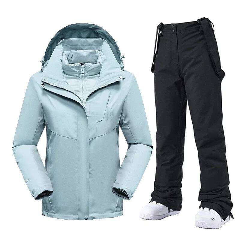 Women Snowboard Suits Windproof Waterproof Warm Thicken Snow Pants And Down Jacket Clothes Set Winter Ski Suit Brands
