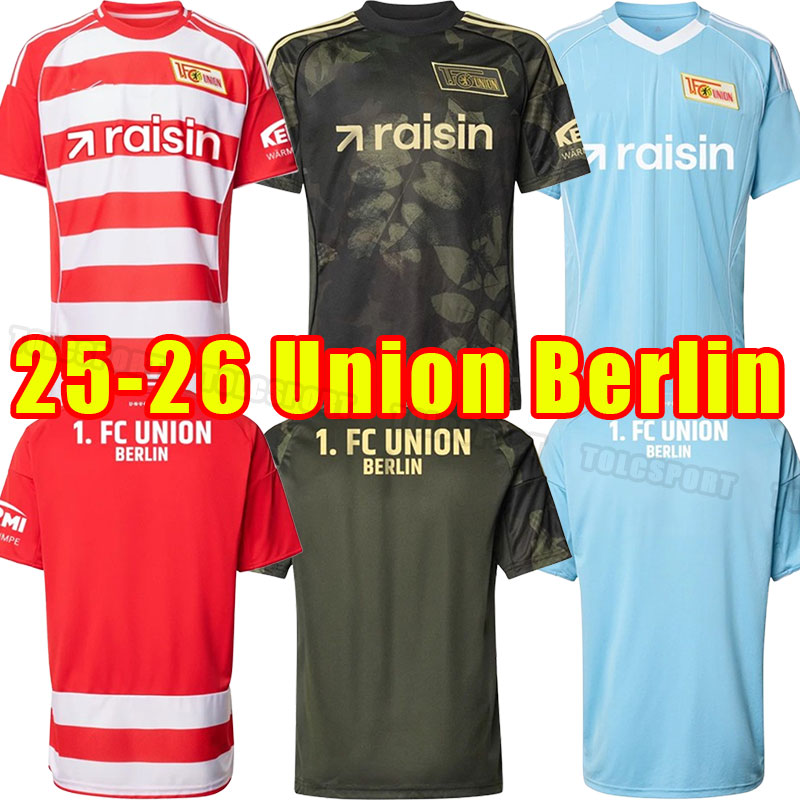 25 26 Union Berlin Mens Soccer Jerseys KHEDIRA HARAGUCHI BECKER THORSBY TRIMMEL OZTUNALI SEGUIN Home Away Football Shirt THIRD SPECIAL EDITION 2025 2026 training