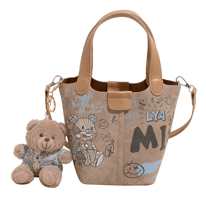 2025 Graffiti Women's Bucket Bag New Autumn/Winter Fashion Luxury Bag Elegant Retro niche Design Handbag Designer Bag