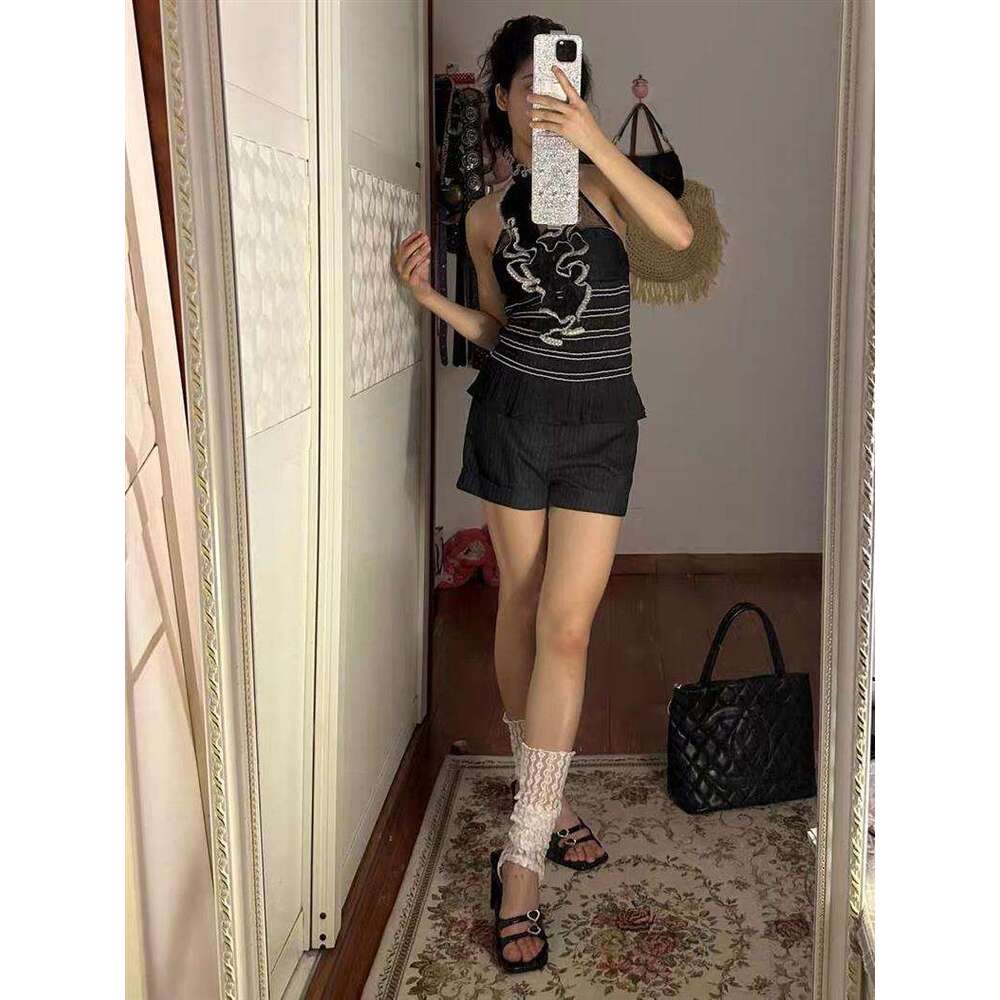 2025 New Rhinestone art Patent Leather Square Toe Slip-On Fairy Style Open-Toe heelegant Chunky heel Women's Sandals