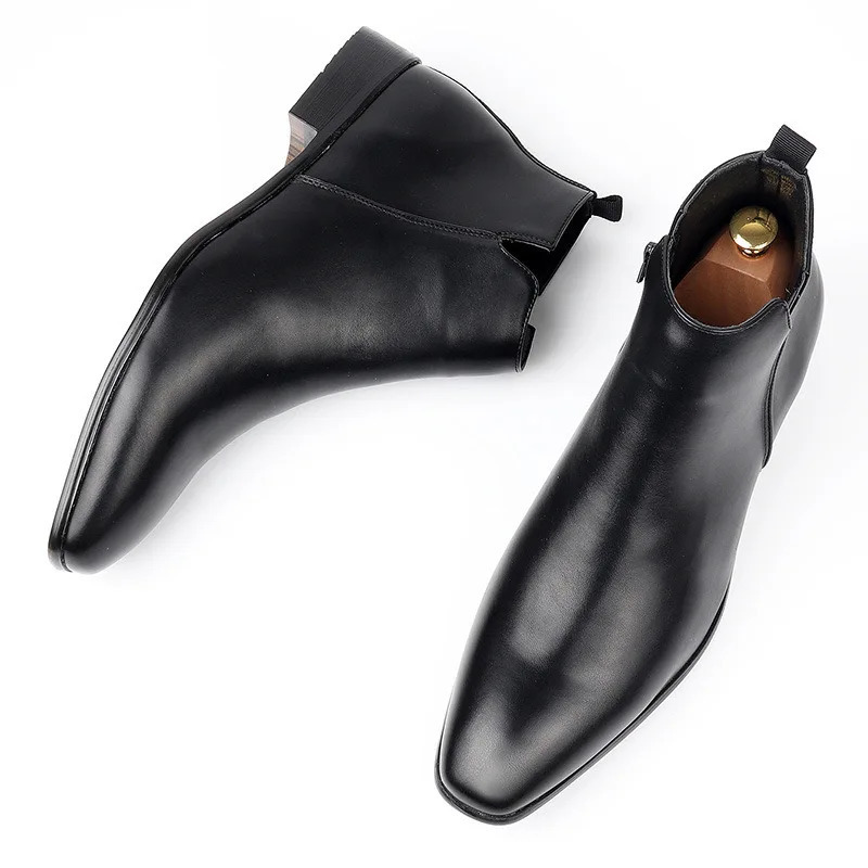 Mens Boots 2025 Chelsea Fashion Equestrian Riding Men Casual Ankle Boot High Quality Leather Botas 250930