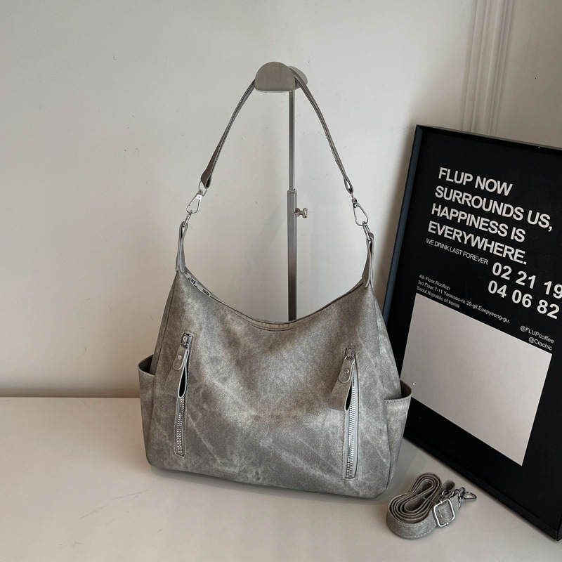 New frosted women's crossbody bag luxury bag autumn and winter handbag niche large capacity commuting bag designer bag shoulder bag