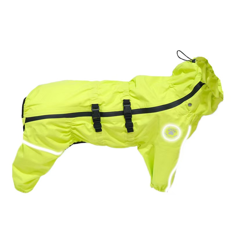 K3119 Cross-border wholesale dog four-legged raincoat large dog waterproof windproof jacket Golden Retriever Alaskan pet outdoor raincoat