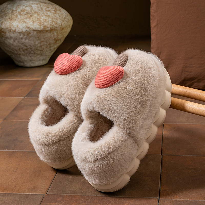 Soft Cushioning Slippers for Women Winter Warmth Closed Heel 2025 New Indoor Home Thick Sole Plush Couple Cotton Shoes ddmymarket