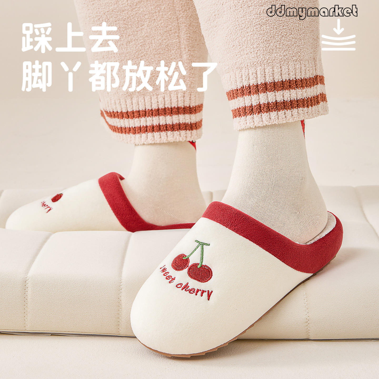 High Quality Cotton Women's 2025 New Indoor Home Warm Cartoon Plush Slippers Winter Couple ddmymarket