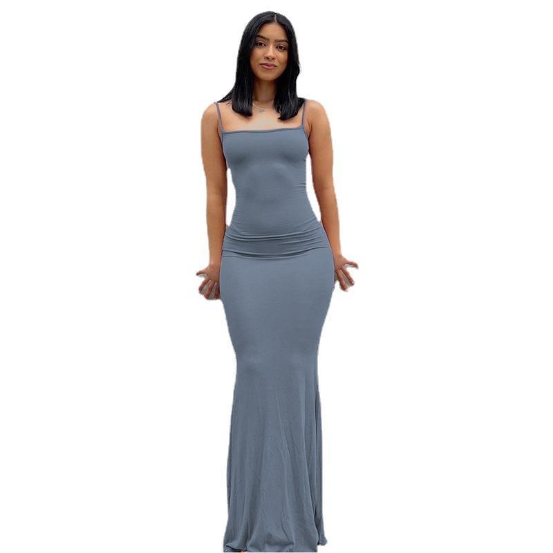 X105Women's 2025 dress casual slim suspender home dress long dress