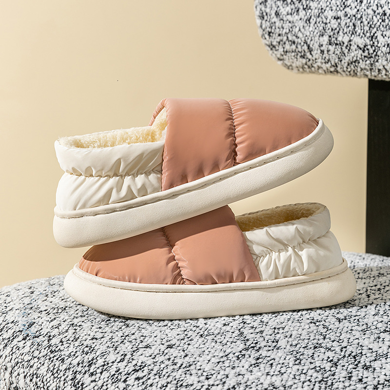 Women's Slippers with Heel, Autumn and Winter 2025 New Style, Indoor Thick Sole Warm Maternity Cotton Shoes, Comfortable for Outdoor Wear ddmymar