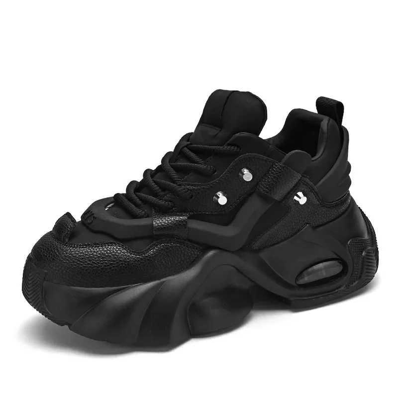 Men Chunky Sneakers Platform Shoes Outdoor Comfortable Sports Shoes for Men Lace Up Tennis Shoe New Height Increasing Male Shoes Z250930