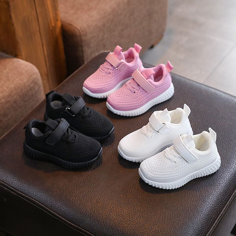 Toddler Tennis Sneakers Slip On Girls Boys Sport Running Shoes Mesh with Soft Soled Kidszworld Kids Sports Pink Black White Outdoor Shoes Size 23 - 33