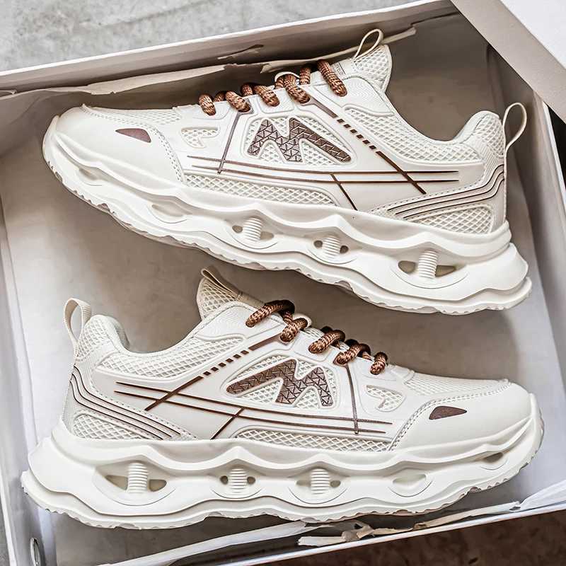 Mens 2025 Trendy Platform Running Shoes Breathable Mesh HeightIncrease Casual Sneakers for All Seasons Z250930