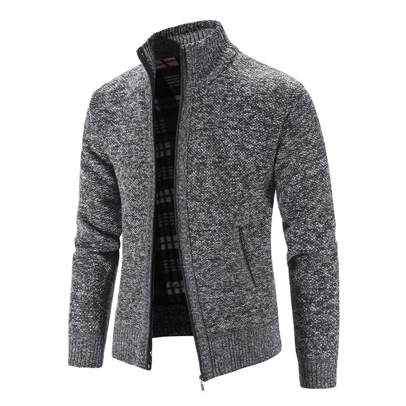 Arrival Knitted Sweater Men Spring Autumn Casual Fleece Cardigan Sweaters Coats Solid Color Plus Size 3XL 5 Colors 250929
