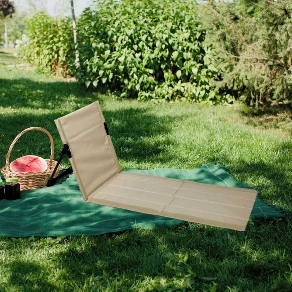 Beach Chair Foldable Camping Chair Waterproof Oxford Fabric Camping Beach Fishing Lazy Backrest Chairs Leisure Travel Furniture J250930