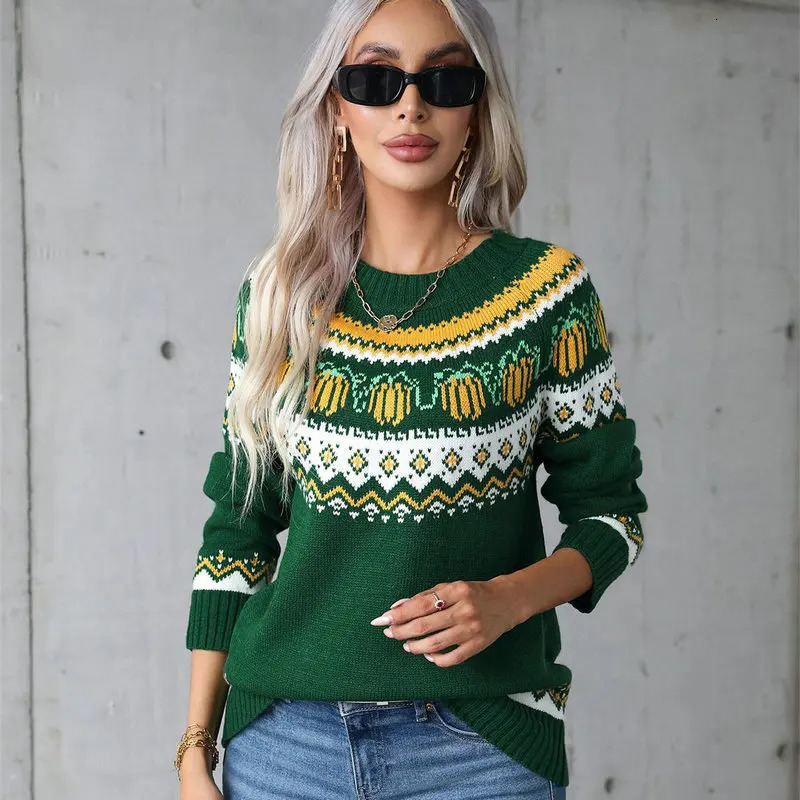 Women Casual Sweaters Christmas Knitwear Tops Female Long Sleeve Soft Warm Outerwear O Neck Autumn Winter Streetwear 250930