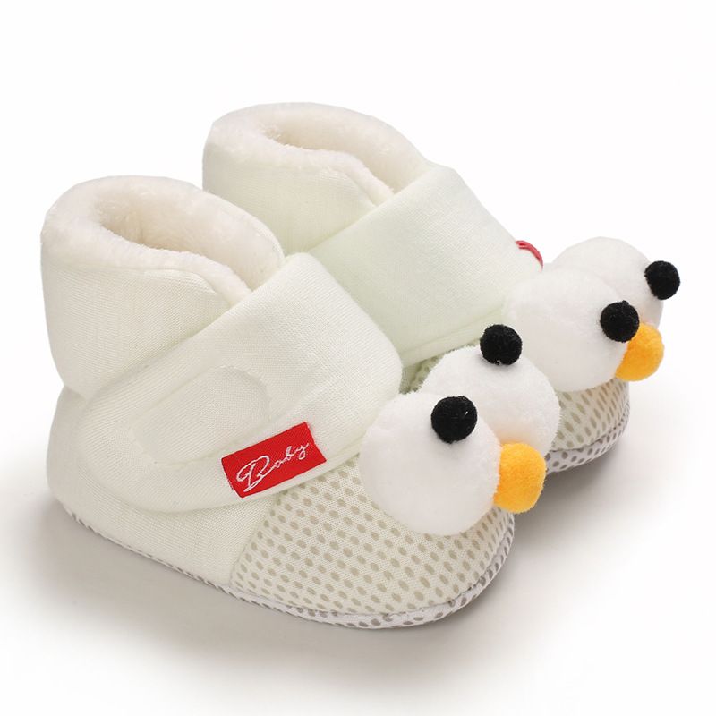 Infant Winter Shoes Toddler Cute Cartoon Cotton Warm Fluffy Baby Boots Shoes Kidszworld First Walker Shoes for Newborns 0-18 Months K0476