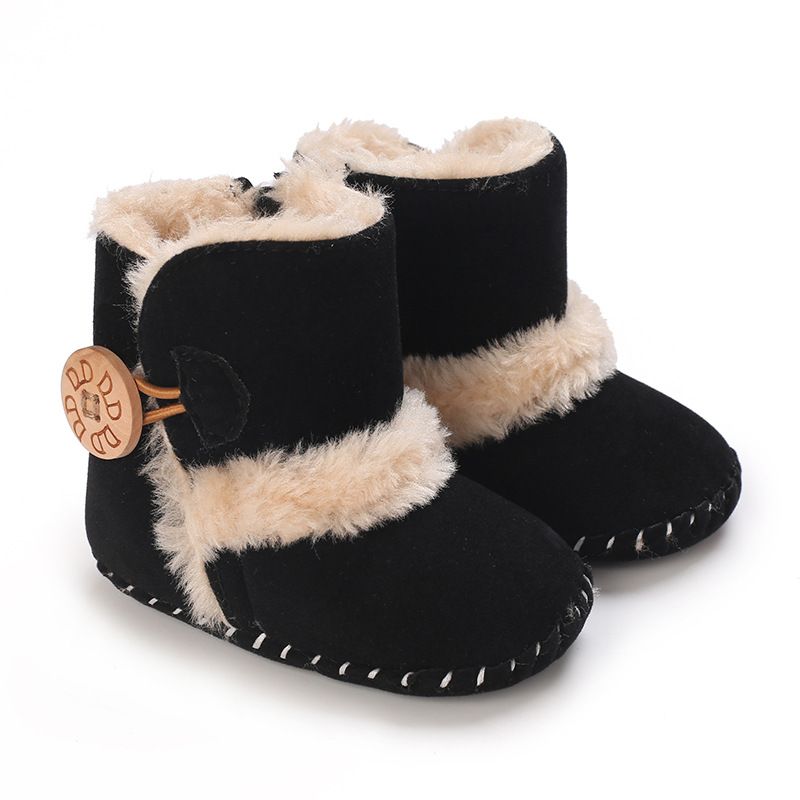 Newborn Baby Fuzzy Winter Boots Fleece Soft Sole Infant Shoes 0-18 Months Warm First Walkers Toddler Plush Snow Booties 0-18 Months K0461