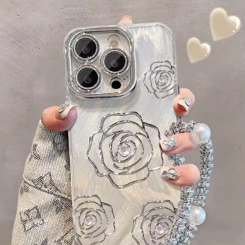 For iphone 17 Pro Max Case, Cute Camellia Phone Case, Slim Shockproof Protective Cover For Women Girl