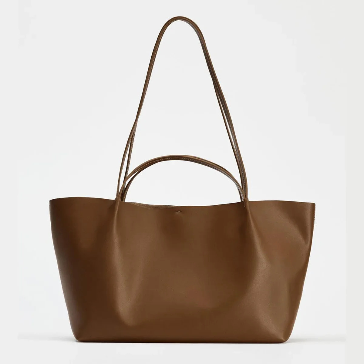 High Quality Large Capacity Tote Bags for Women Handbags Shoulder Bag Bags Black PU Leather Shopper Purses 250929