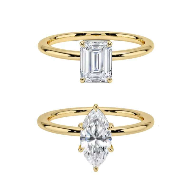 Igi Certified Oval Marquise Cut Synthetic Engagement Cvd Lab Grown Diamond Ring