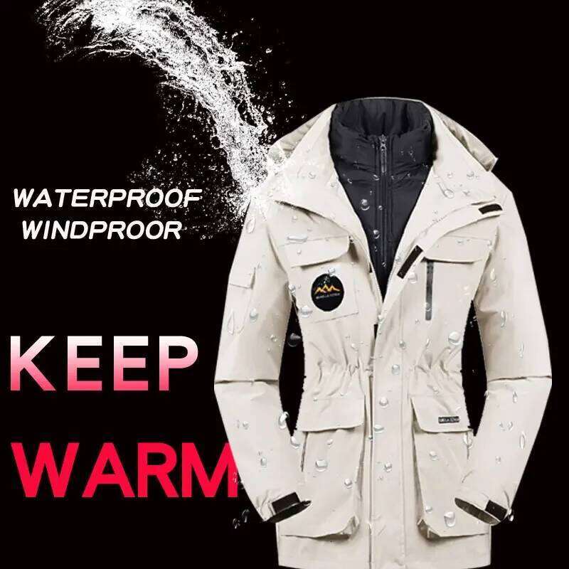 Winter Women's Ski Suit Waterproof Windproof Snowboard Wear Snow Down Cotton Jackets And Fleece Pants Jacket Female Warm Coat