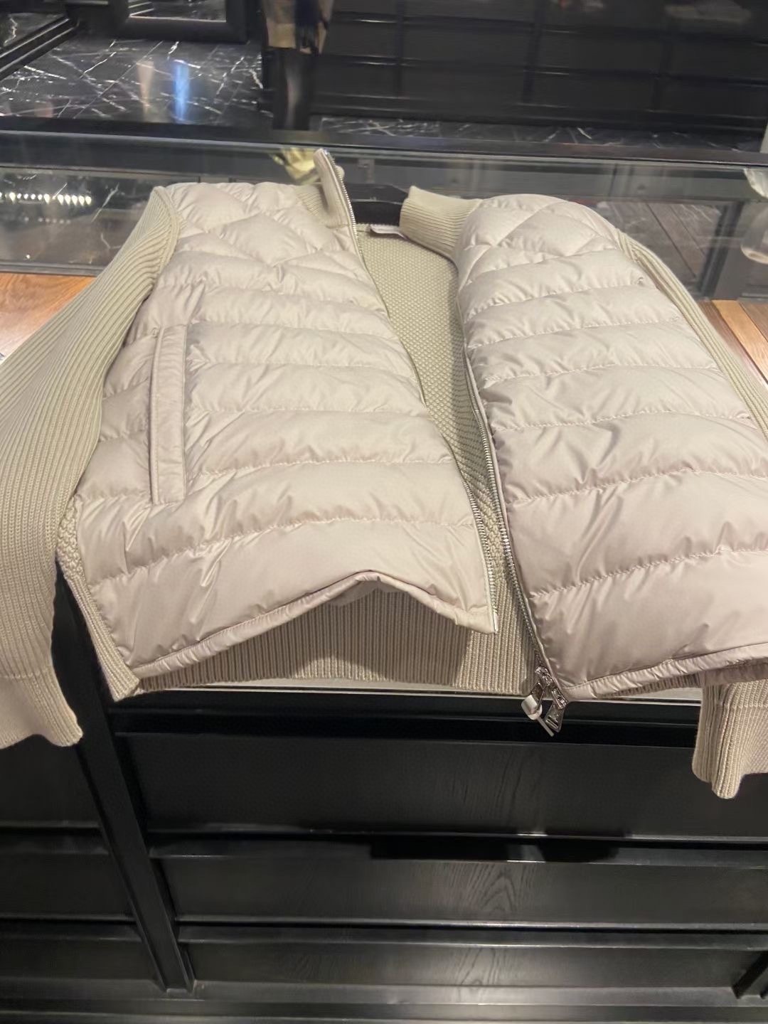 2025 autumn and winter new men's knitted down jacket, absolutely high-quality top-grade white goose down, soft and comfortable, perfect version