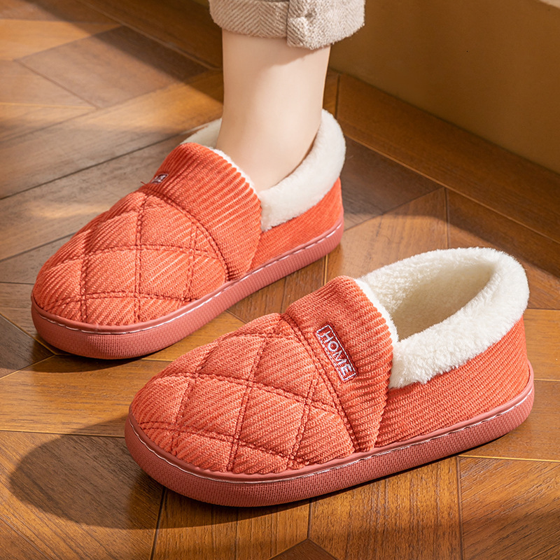 2025 Cixi Slippers for Women Indoor Non-Slip Home Warm Couple Winter Heel Cotton Shoes Plush Men ddmymarket